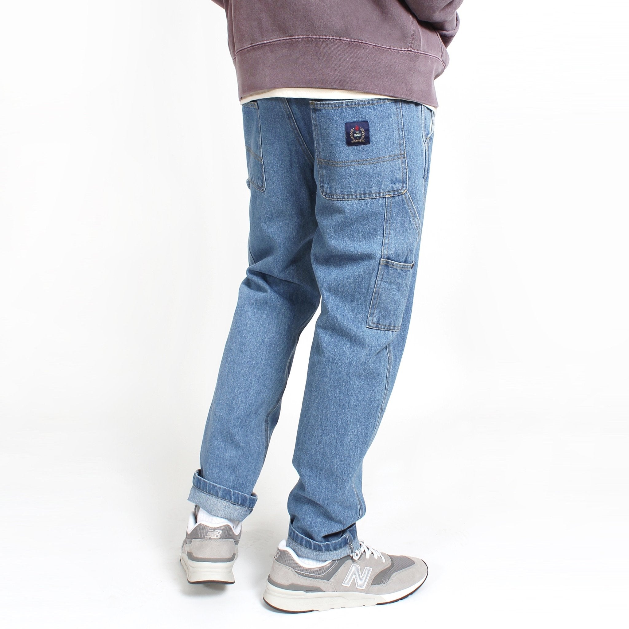 Belief NYC Denim Carpenter Pants - Medium Blue Wash | Durable Workwear for Men & Women | Perfect for Construction, DIY Projects & Casual Wear