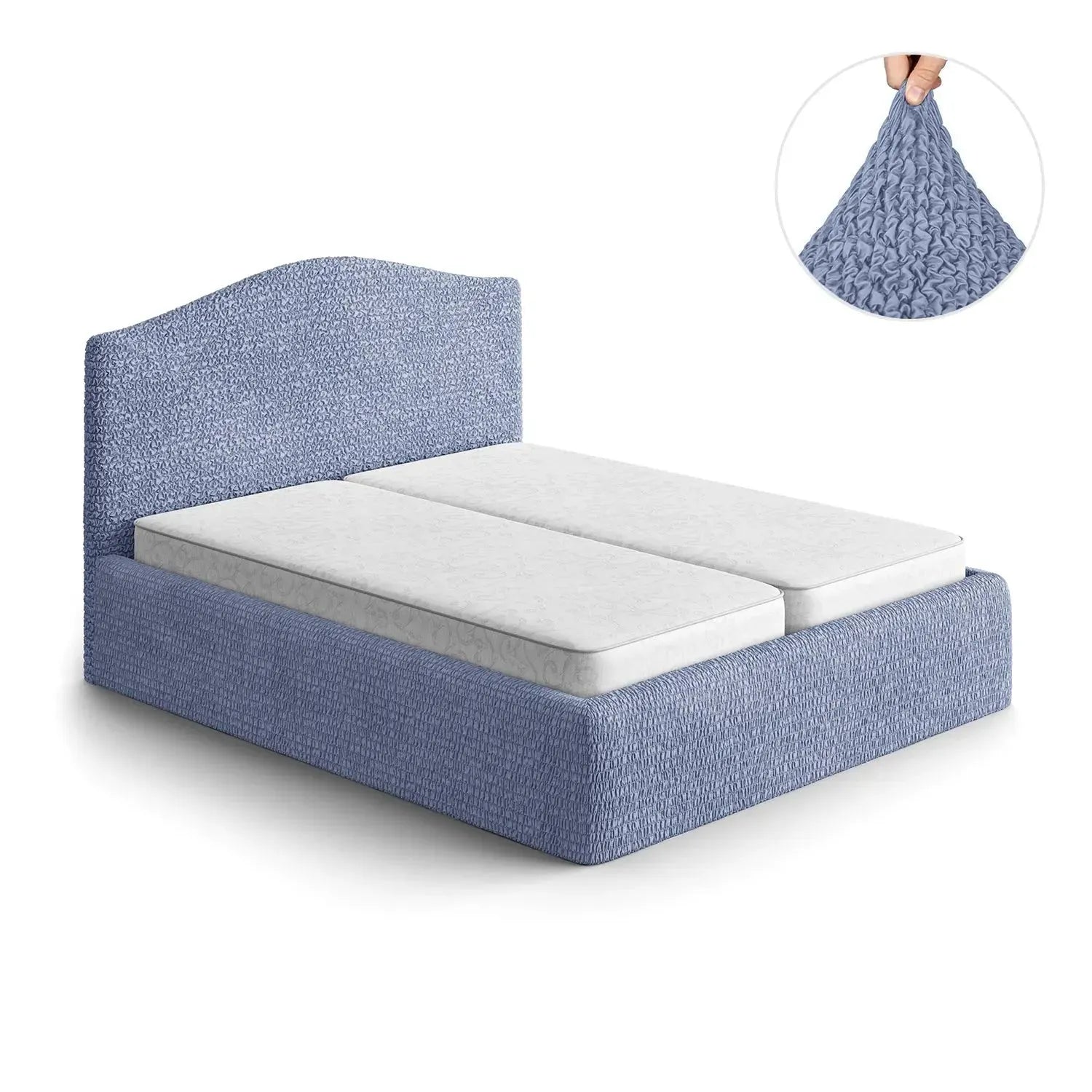 Full/Queen Size Bed Headboard & Frame Slipcover - Microfiber Collection | Elegant Bedroom Upgrade for Home Decor