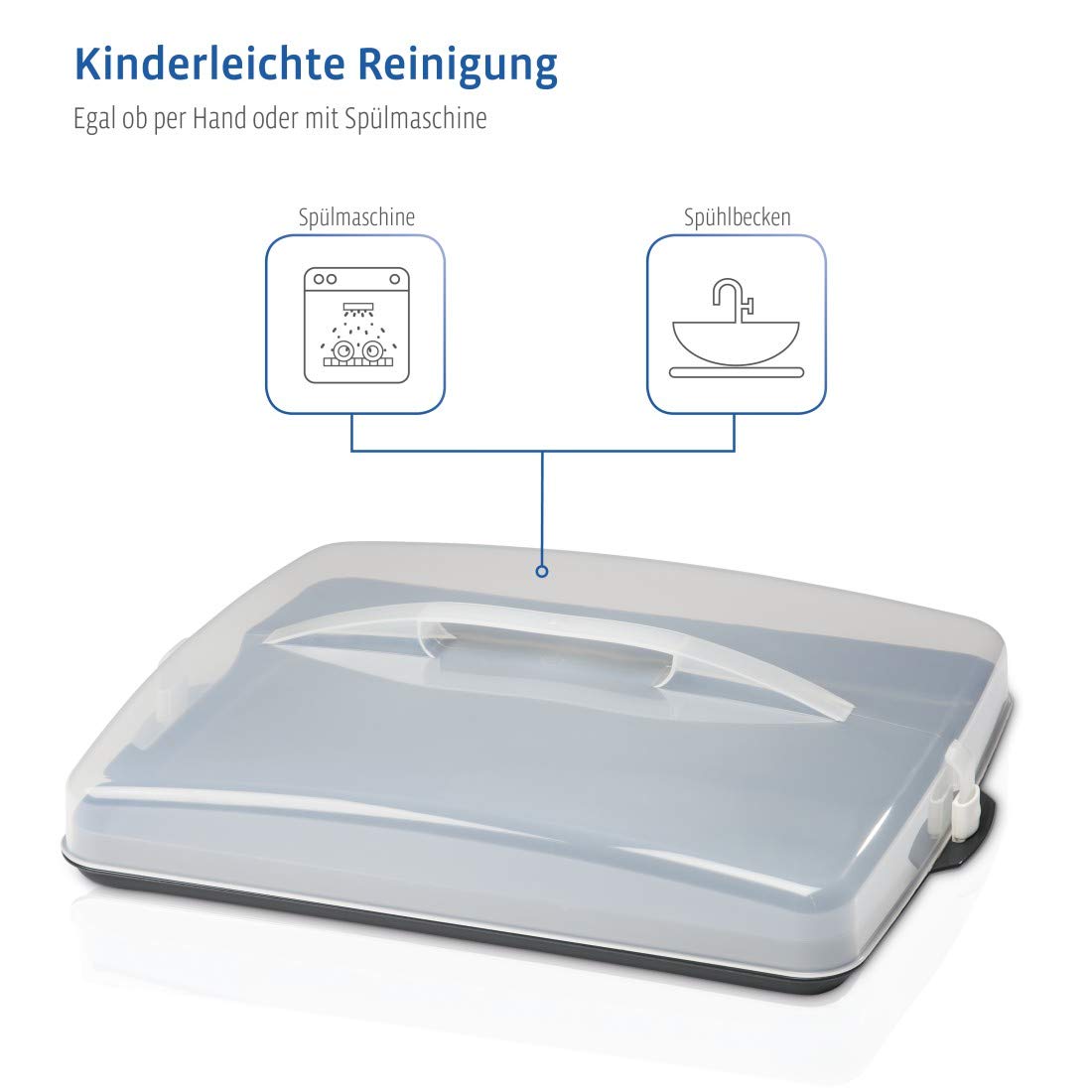 Stackable Tray Bake Box for Food Transport & Storage