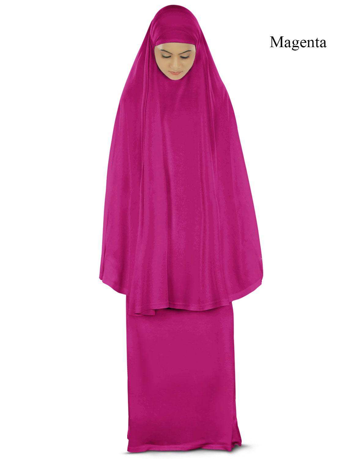 Dua Prayer Set for Women - Soft Viscose Jersey Khimar & Long Skirt - Islamic Modest Outfit for Prayer, Mosque & Daily Wear