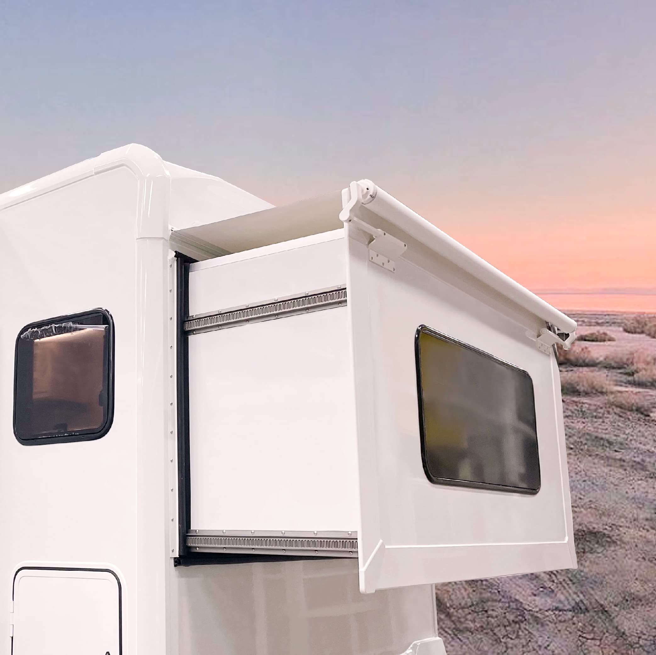 Awnlux White Modular Slide Topper Awning for RVs - 9'6