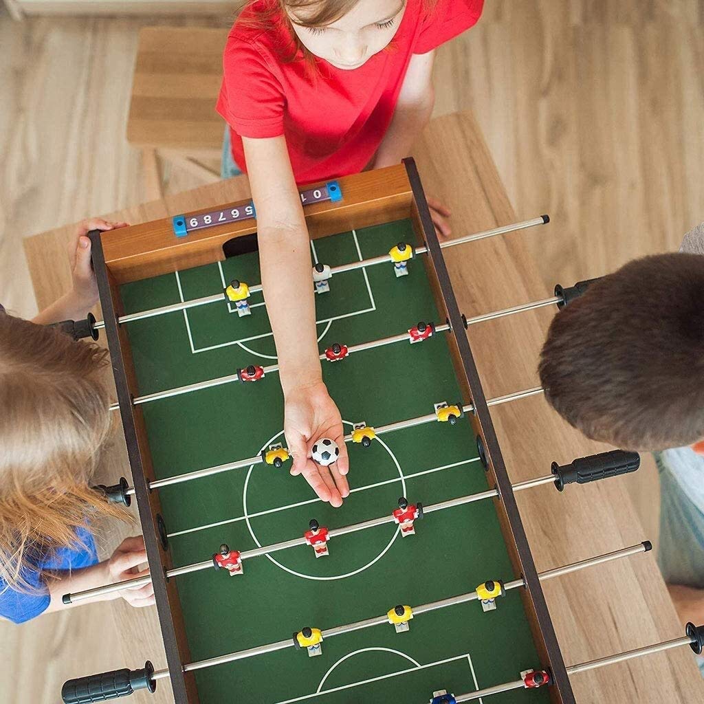 Premium Wooden Foosball Table for Kids & Families - Double-Sided Table Football Game for Boys, Girls & Students - Fun Interactive Toy for Stress Relief & Family Bonding - Perfect for Game Rooms, Playrooms & Parties