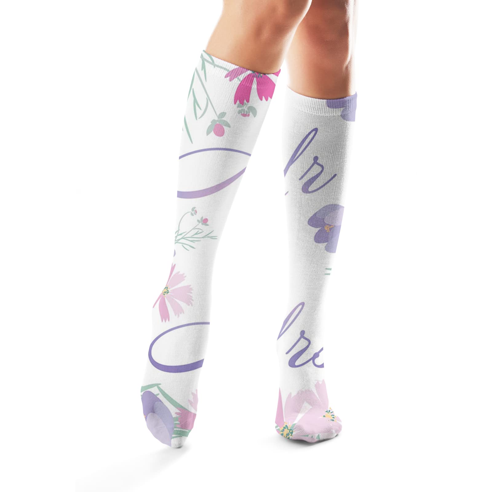 **Women's & Men's Knee High Socks - Non-Slip, Stretchable, Adjustable Calf, Soft & Opaque - Perfect for Work, Sports & Winter Warmth**