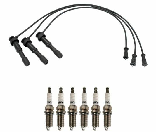 High-Performance Spark Plug & Wire Set Compatible with Kia Sedona Hyundai XG350 XG300 V6 3.5L 3.3L - Improve Engine Performance & Fuel Efficiency for Smooth Driving