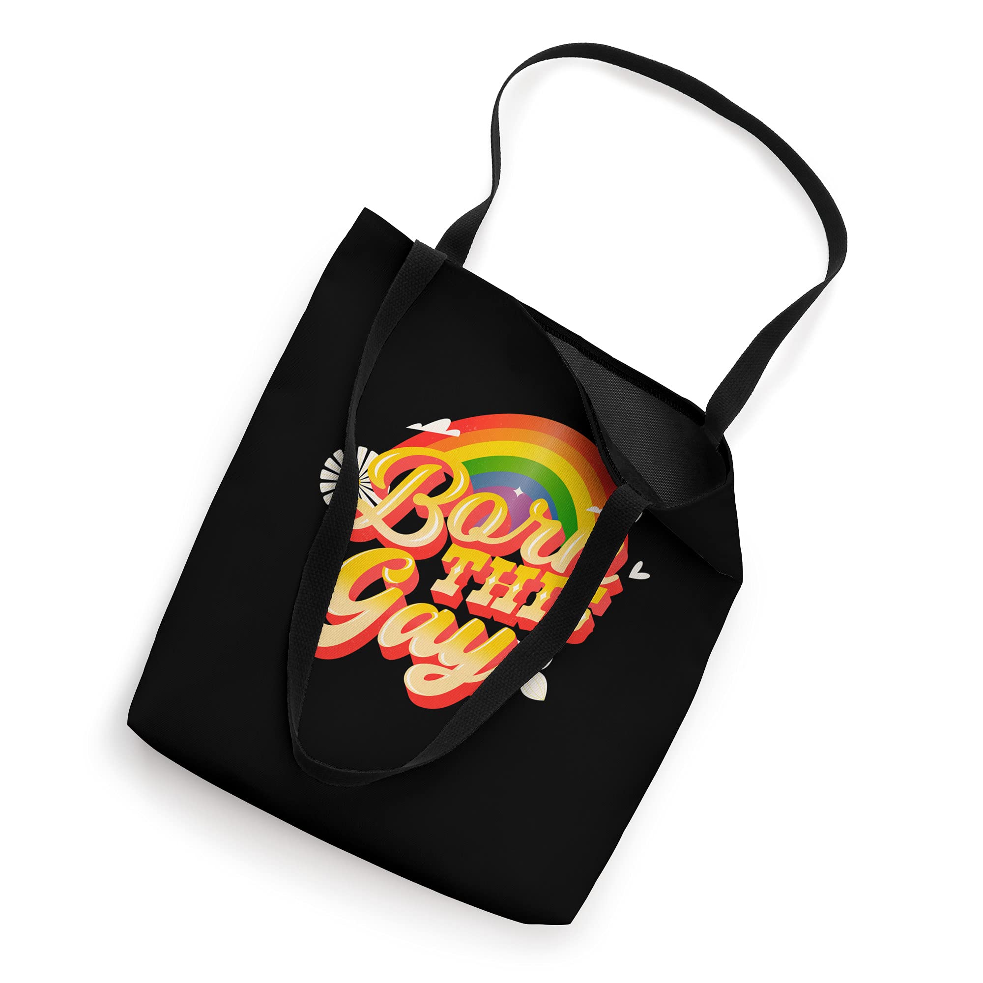 Rainbow LGBTQ Pride Tote Bag - Durable Canvas Gay Rights & Sexual Preference Statement Bag for Shopping, Beach, Work & Everyday Use