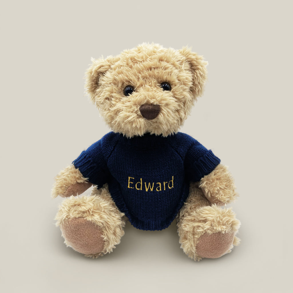 Personalized Bertie Year Bear Navy Blue Plush Toy - Perfect Gift for Birthdays, Anniversaries & Baby Showers | Cute Collectible Teddy Bear for Kids & Adults
