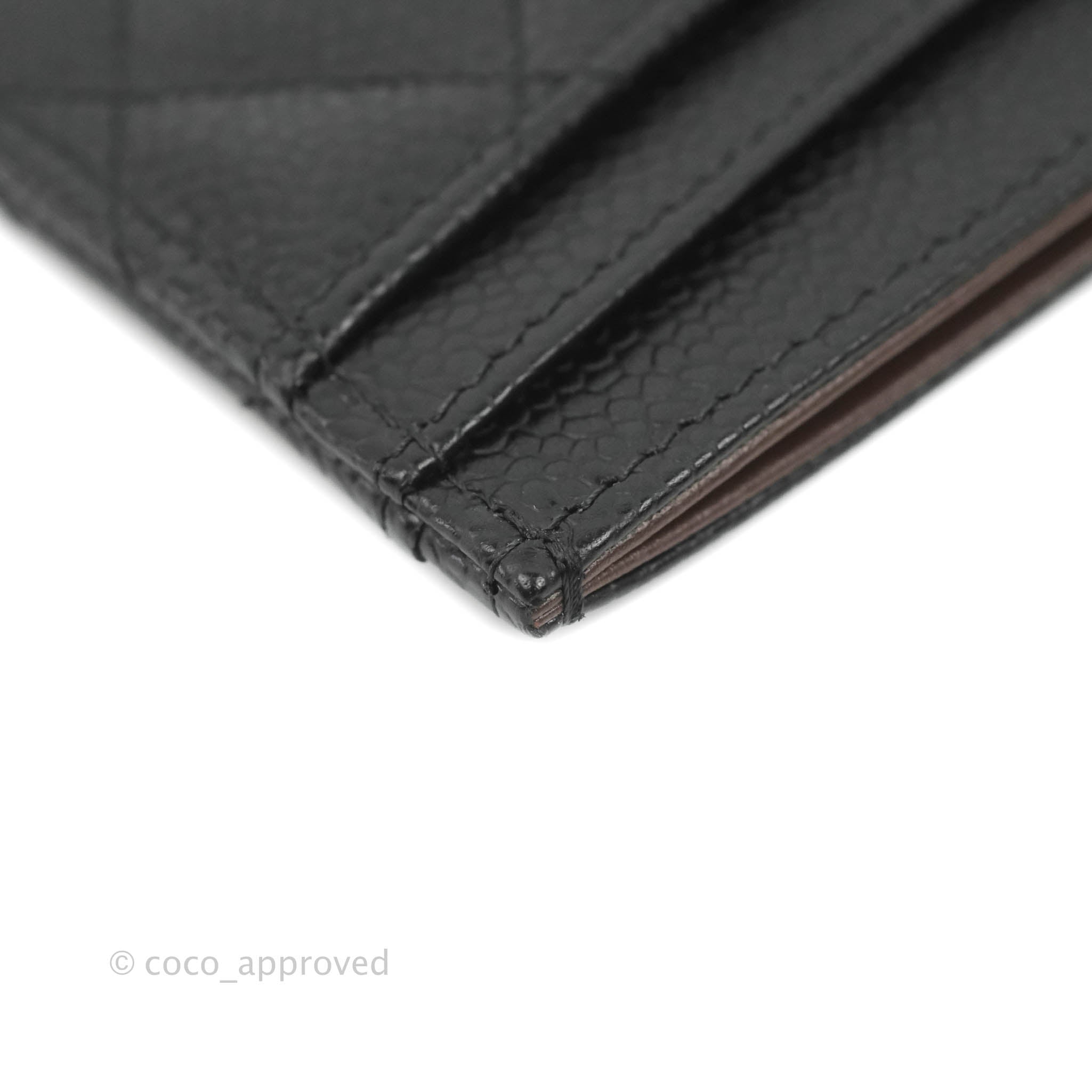 Chanel Classic Flat Card Holder in Black Caviar Leather with Gold Hardware - Perfect for Everyday Use & Luxury Gift Giving