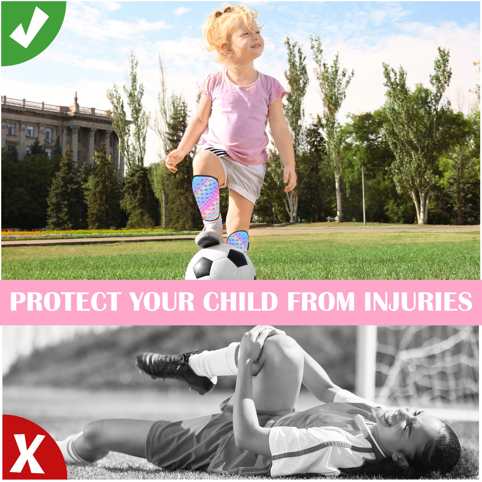 **Best Youth Soccer Shin Guards for Kids 2-7 Years Old - Protective Shin Pads for Girls & Toddlers - Ideal for Football Games & Training**    *(Perfect for practice, matches, and youth soccer leagues - lightweight, comfortable, and durable protection for young players!)*