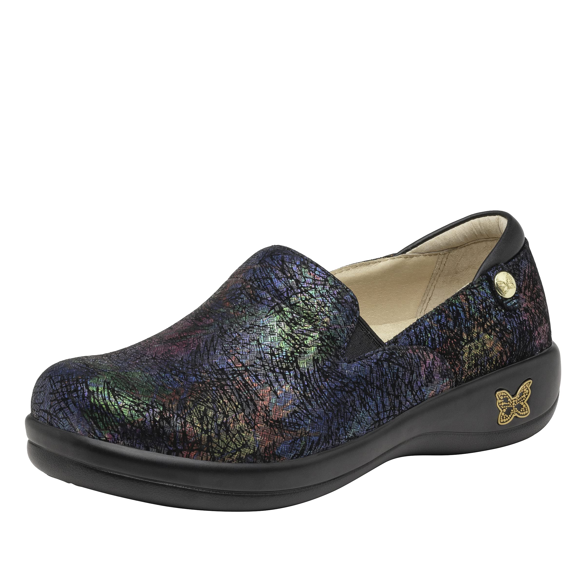 Alegria Women's Keli Leather Slip-On Shoes - Comfortable & Stylish Loafers for Work, Nursing, and Everyday Wear