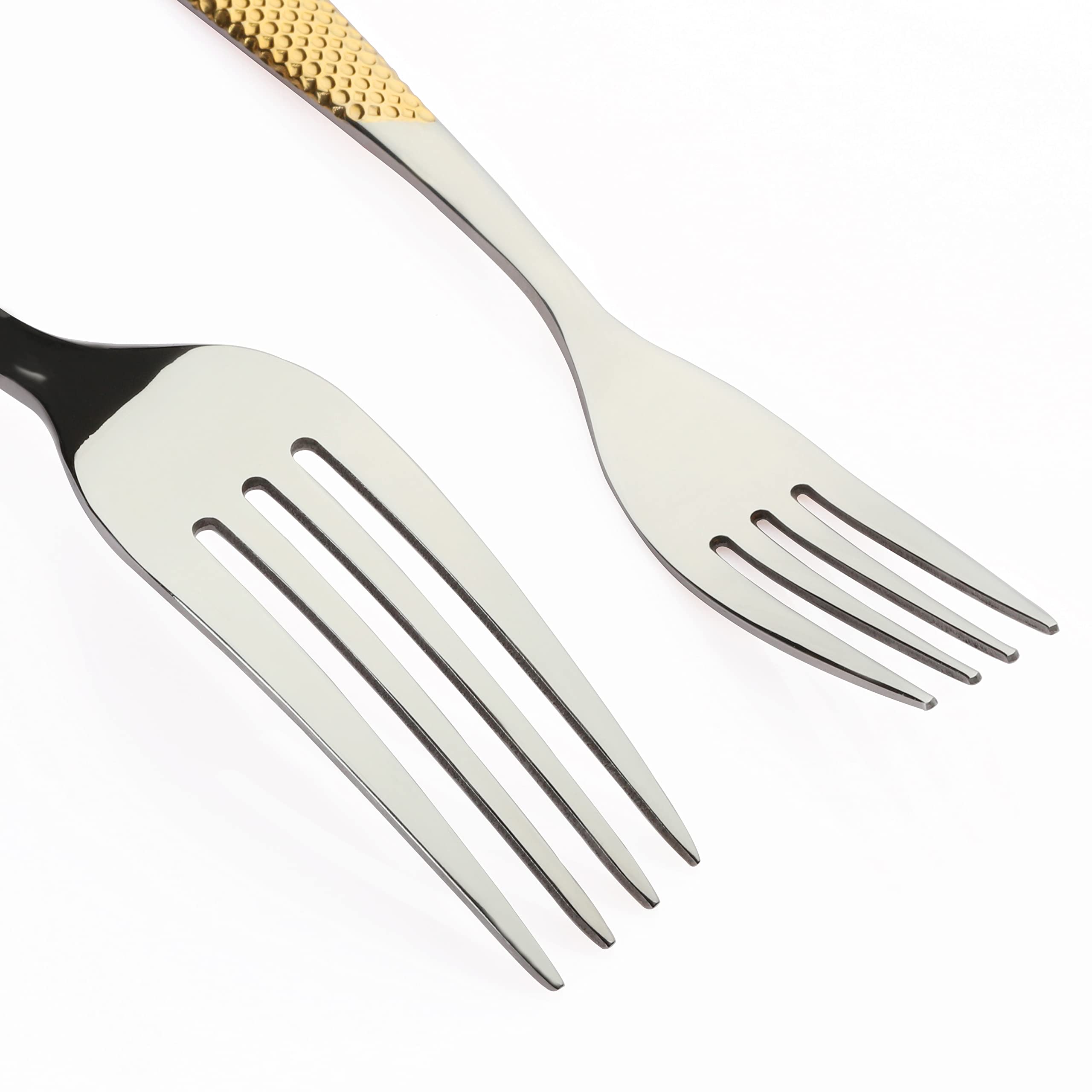 40-Piece Gold Silverware Set - Stainless Steel Flatware Service for 8 - Elegant Cutlery Set with Knives, Spoons & Forks - Perfect for Home Kitchen, Restaurant & Wedding Dining