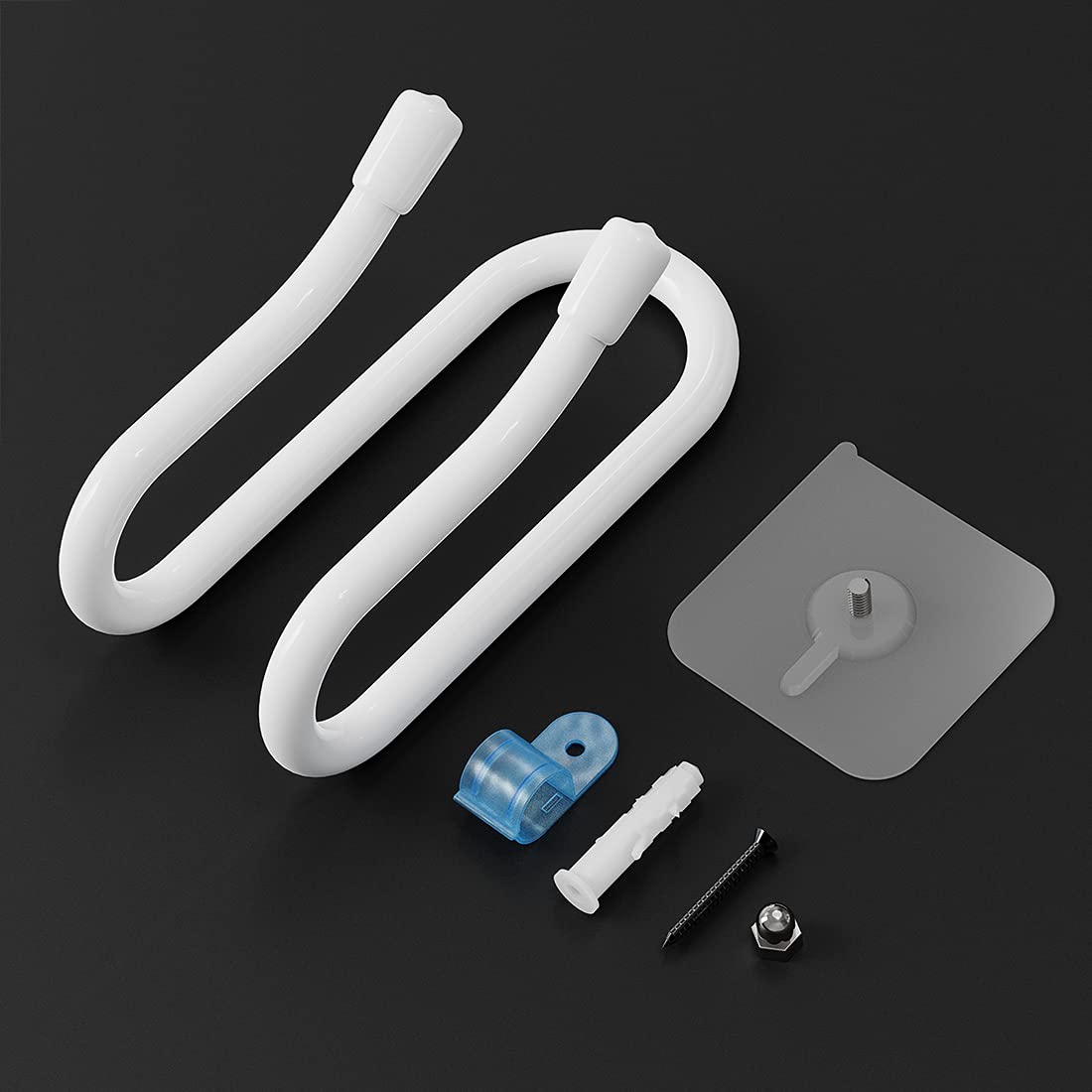 Linkidea Universal Controller Wall Mount Holder - Compatible with PS4, PS5, Xbox Series X/S, Nintendo Switch - Adjustable Headphone Hook & VR Headset Hanger - Space Saving Gaming Accessories (White, 4 Pack) - Perfect for Game Room Organization & VR Setup