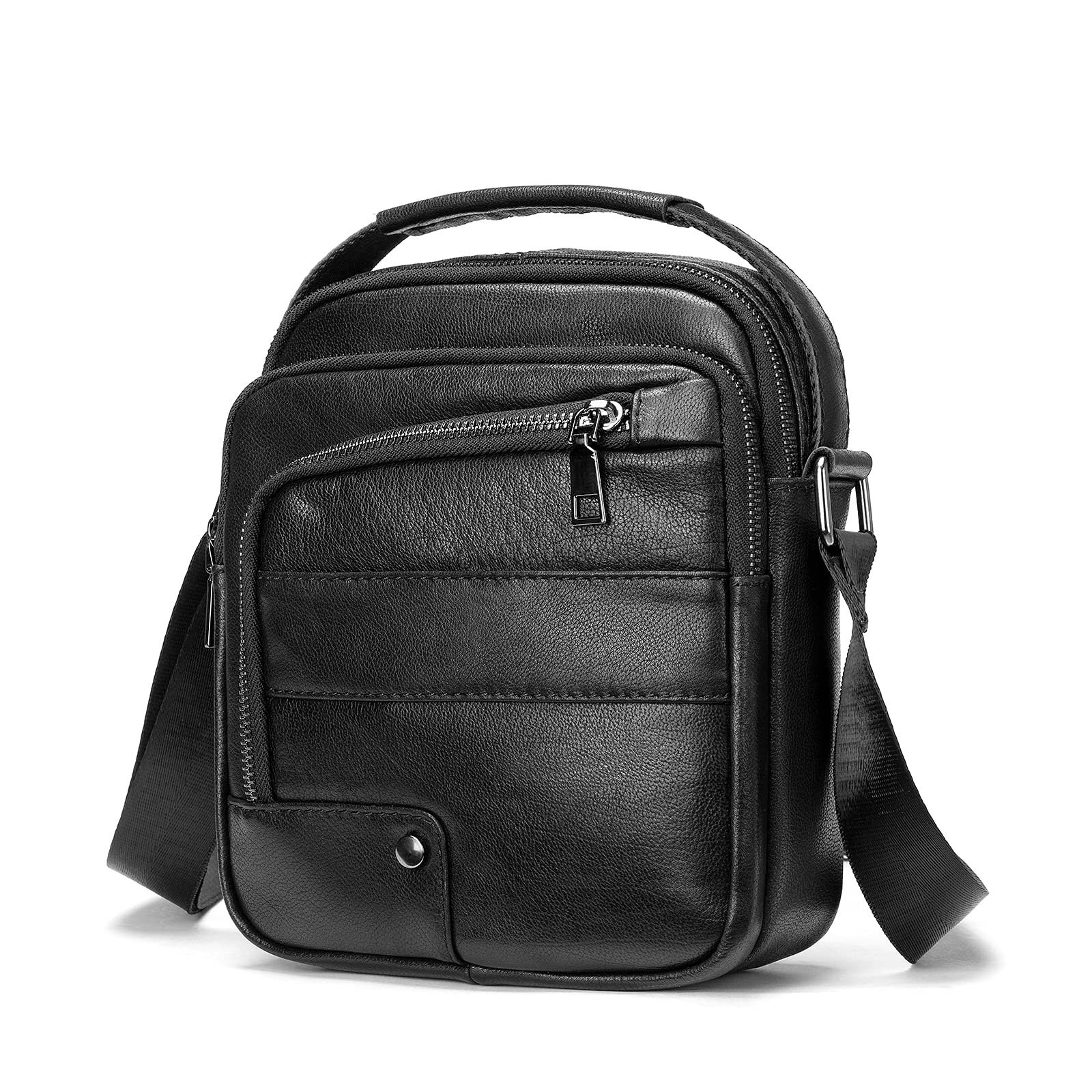 Premium Genuine Leather Shoulder Bag for Men & Women - Business Messenger Crossbody Bag, Satchel Purse, Travel Handbag - Ideal for Office, Commuting & Daily Use