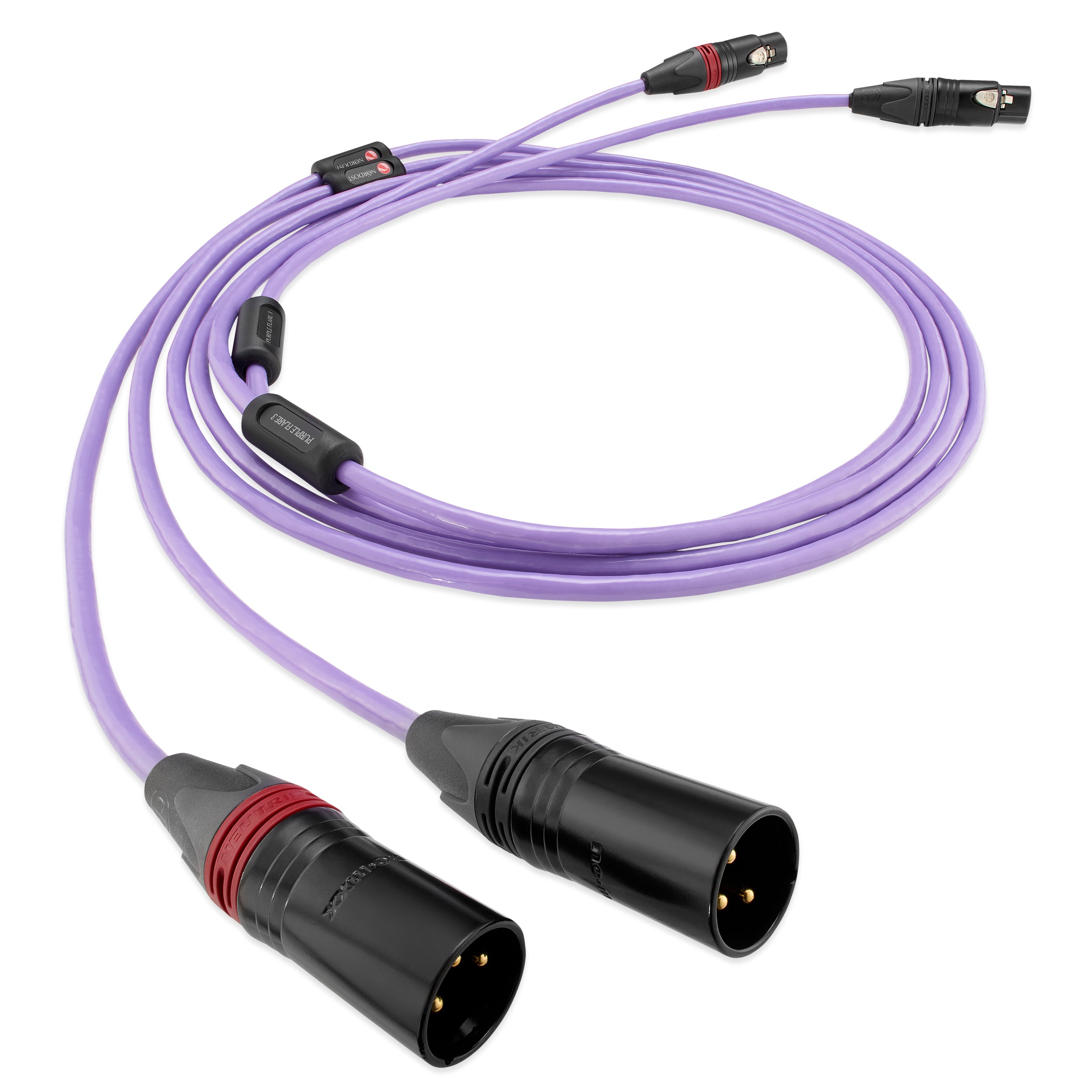 Nordost Leif 3 Purple Flare 3 Analog Audio Interconnect Cables - High-Performance RCA Cables for Home Theater & Hi-Fi Systems
