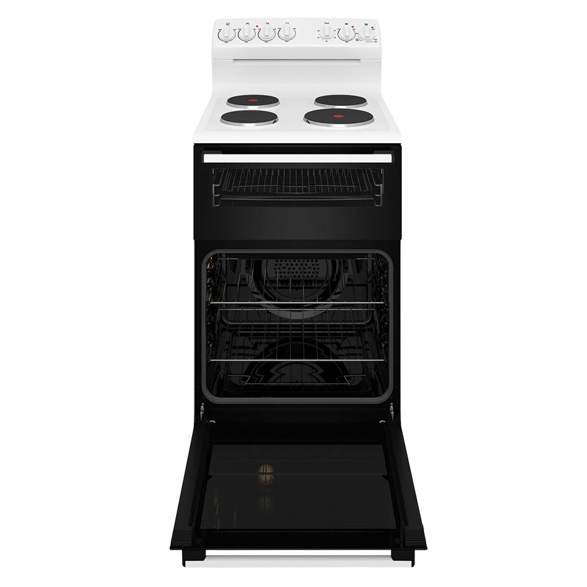 Westinghouse 54cm Freestanding Electric Oven with Fan Forced Cooking - WLE532WC | Perfect for Baking, Roasting & Family Meals in Modern Kitchens