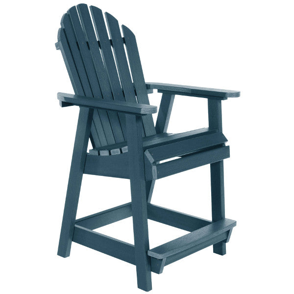 Premium Commercial-Grade Muskoka Adirondack Counter Height Dining Chair - Heavy Duty Outdoor Deck Furniture for Patio, Garden & Poolside Relaxation