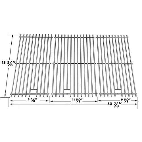 Stainless Steel Cooking Grid Replacement for Academy Sports, Outdoor Gourmet BQ05037-2, Kenmore 119.16658010, Master Forge B10LG25 & Masterbuilt 10041006 Gas Grills - Set of 3 - Durable BBQ Grill Grates for Outdoor Cooking, Backyard Parties & Camping Trips
