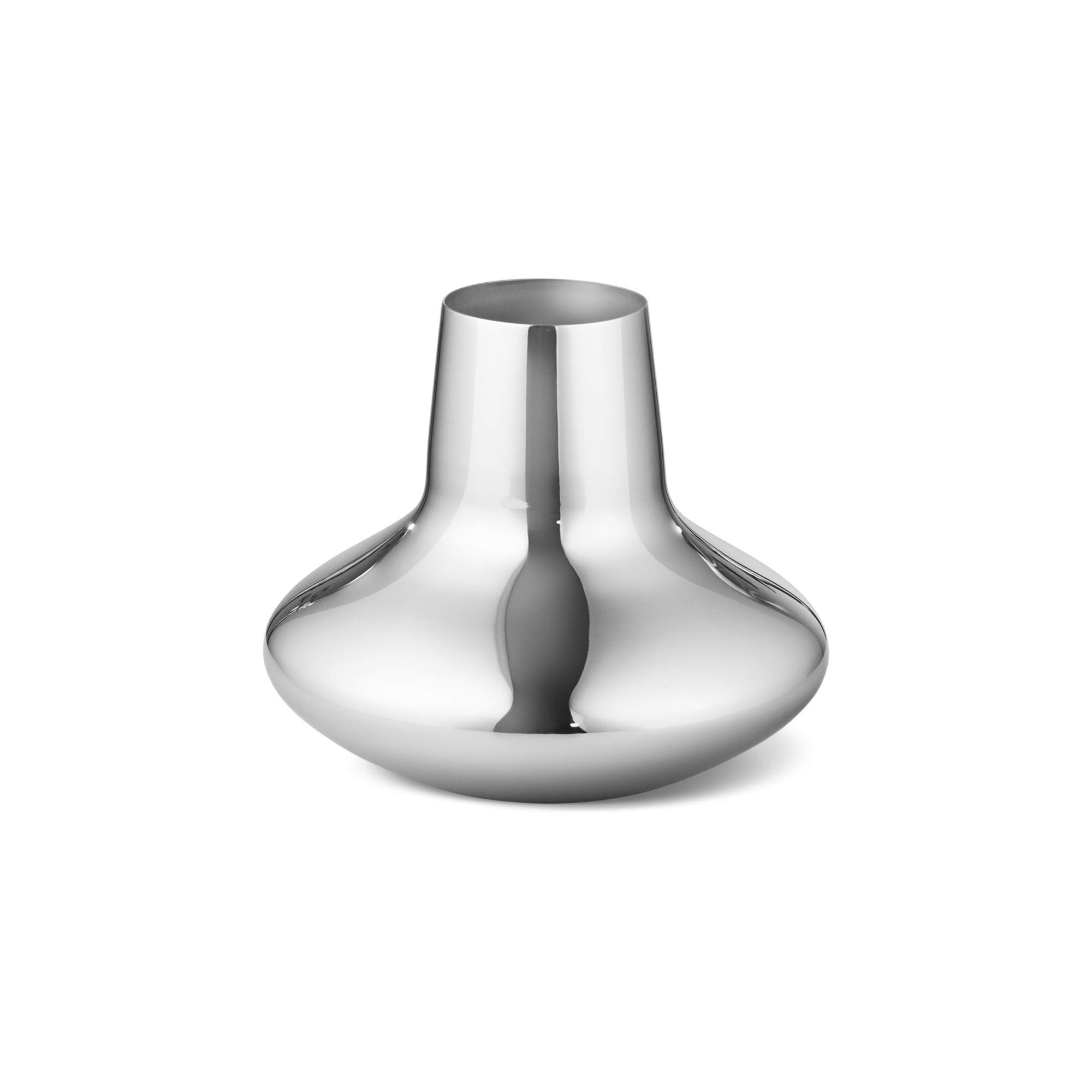 Georg Jensen Henning Koppel Medium Stainless Steel Vase - Modern Home Decor for Living Room, Office & Wedding Centerpiece