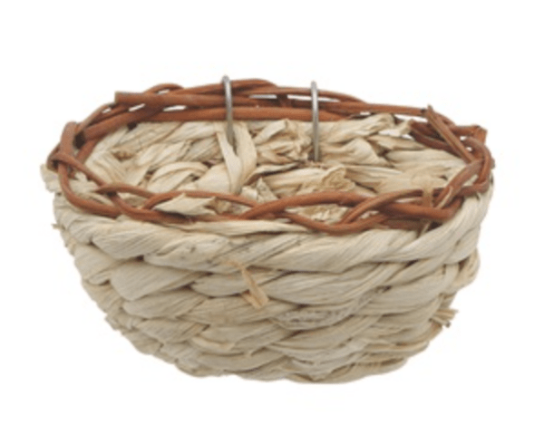Living World Maize Peel Bird Nest for Canaries - Natural Woven Nesting Basket for Small Birds - Perfect for Canaries, Finches & Budgies - Cozy Home for Breeding & Resting