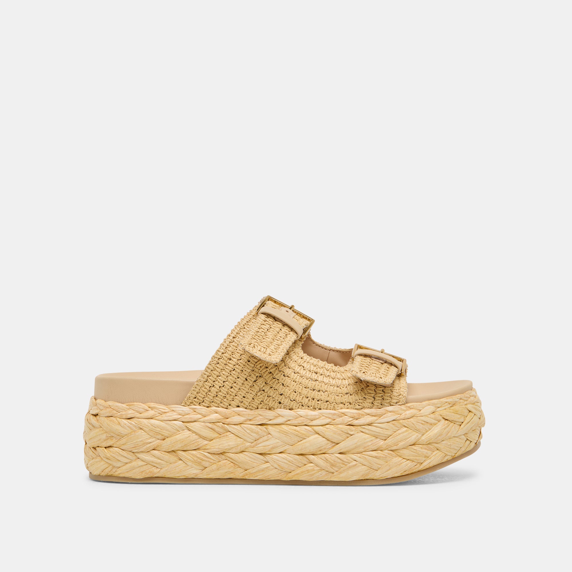 FALYN Women's Woven Raffia Sandals - Lightweight Natural Comfort Summer Beach Slides for Outdoor Walking, Vacation & Casual Wear