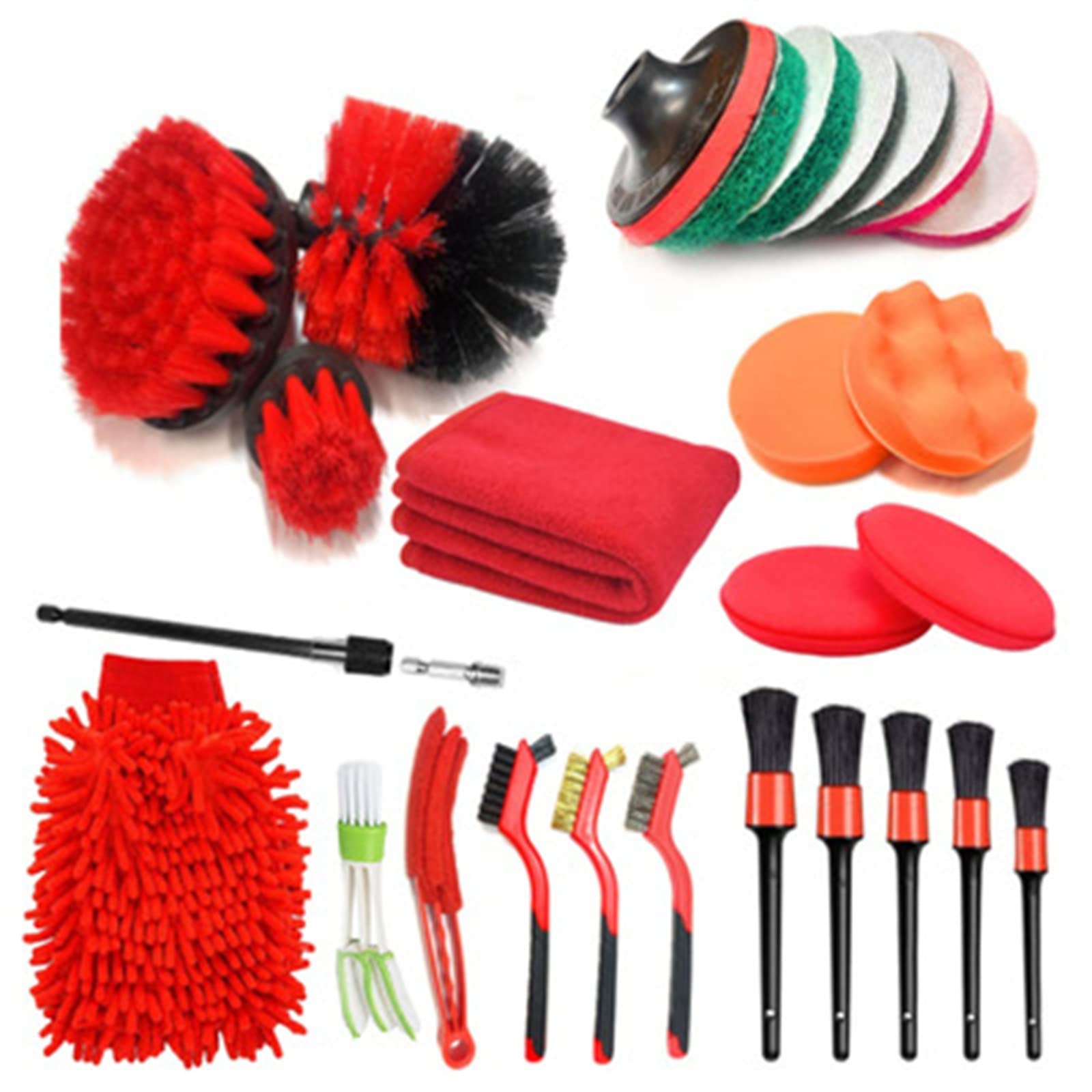 **SMDT Power Scrubber Drill Brush Attachment Set – 6-Piece Car Polisher & Cleaning Kit for Bathroom, Kitchen, Tiles, Grout – Electric Rotary Scrubber Accessories (Color: D) – Perfect for Deep Cleaning Cars, Showers, Sinks & More**