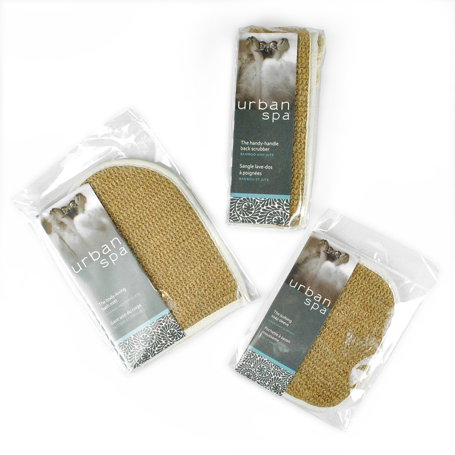 Bamboo & Jute Back Scrubber with Adjustable Strap - Exfoliating Shower Brush for Deep Cleaning - Perfect for Bath, Spa, and Hard-to-Reach Areas (1 Count)