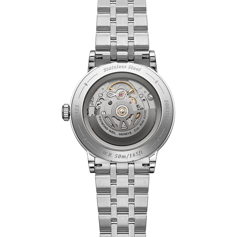 Millesime Men's Automatic Watch with Sector Dial - 39.5mm Blue Dial on Stainless Steel Bracelet - Perfect for Business, Casual & Formal Occasions