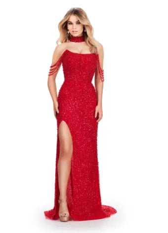 ASHLEYLauren Women's Elegant Floral Print A-Line Dress 11598 - Perfect for Parties, Weddings & Special Occasions