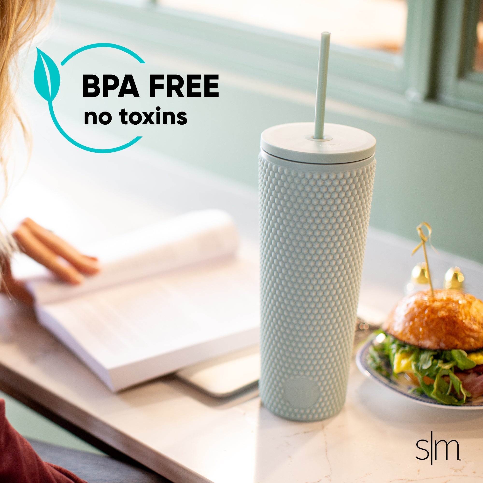 Textured Plastic Classic Tumbler with Straw Lid - 20oz Insulated Travel Mug for Hot & Cold Drinks - Perfect for Office, Gym, and Outdoor Activities