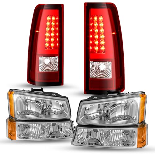 Headlight & Taillights Set-Chrome & Amber