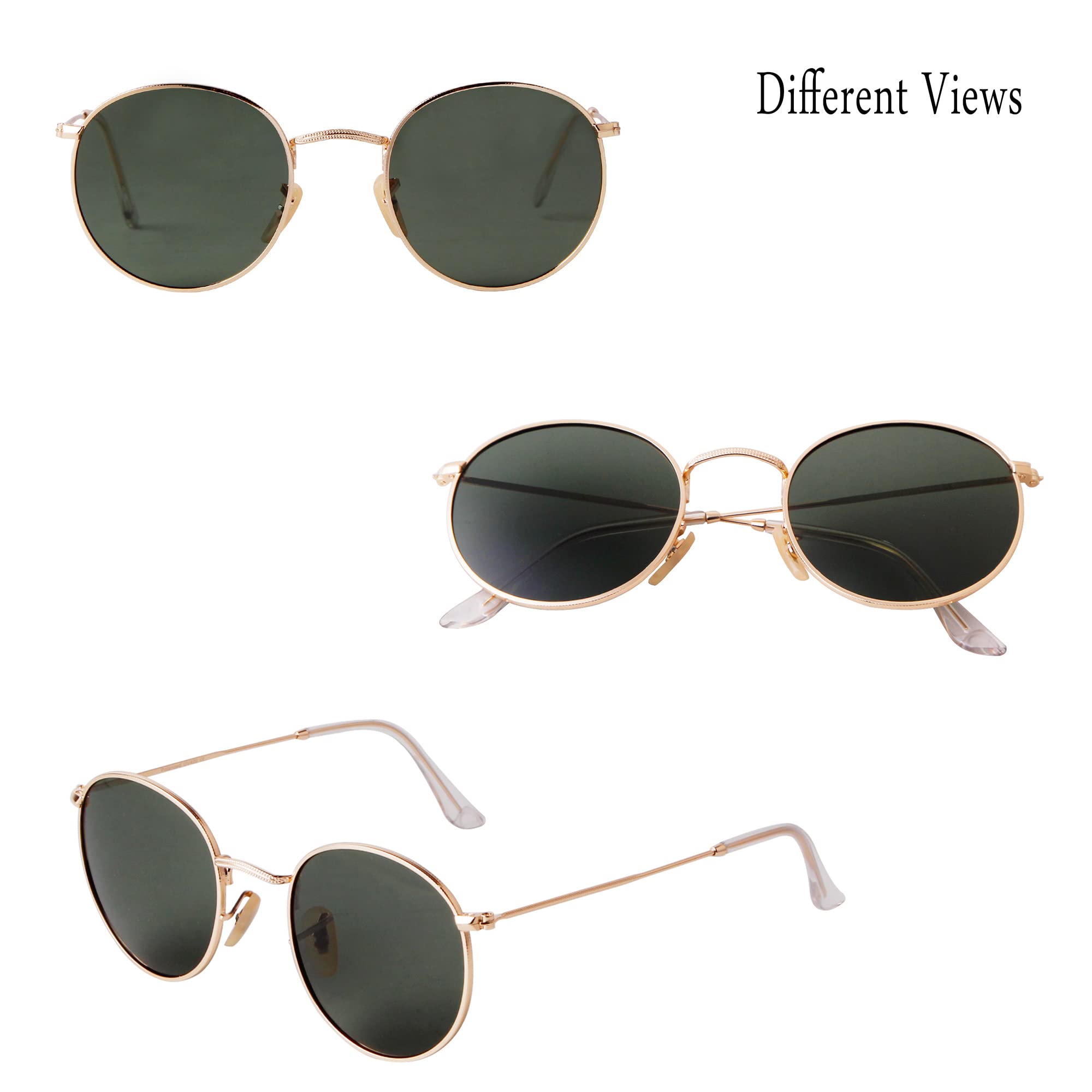 Stylish Round Polarized Sunglasses for Women & Men - UV Protection & Anti-Glare - Perfect for Driving, Beach, and Outdoor Activities