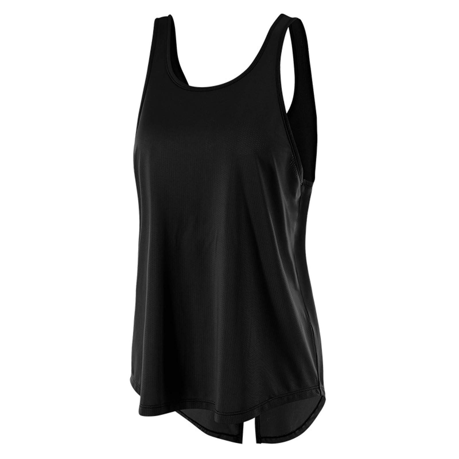TYBCSD Women's Backless Yoga Tank Top - Sleeveless Workout Shirt for Running, Gym & Yoga - Breathable Swallowtail Design Casual Athletic Wear for Women - Perfect for Fitness, Pilates & Summer Outdoor Activities