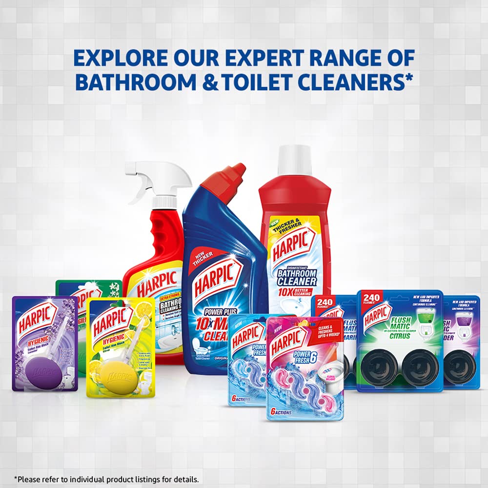 Harpic Flushmatic In-Cistern Toilet Cleaner Blocks, Citrus Scent - 150g | Long-Lasting Toilet Cleaner Balls for Fresh & Clean Bathroom | Perfect for Homes, Hotels & Offices
