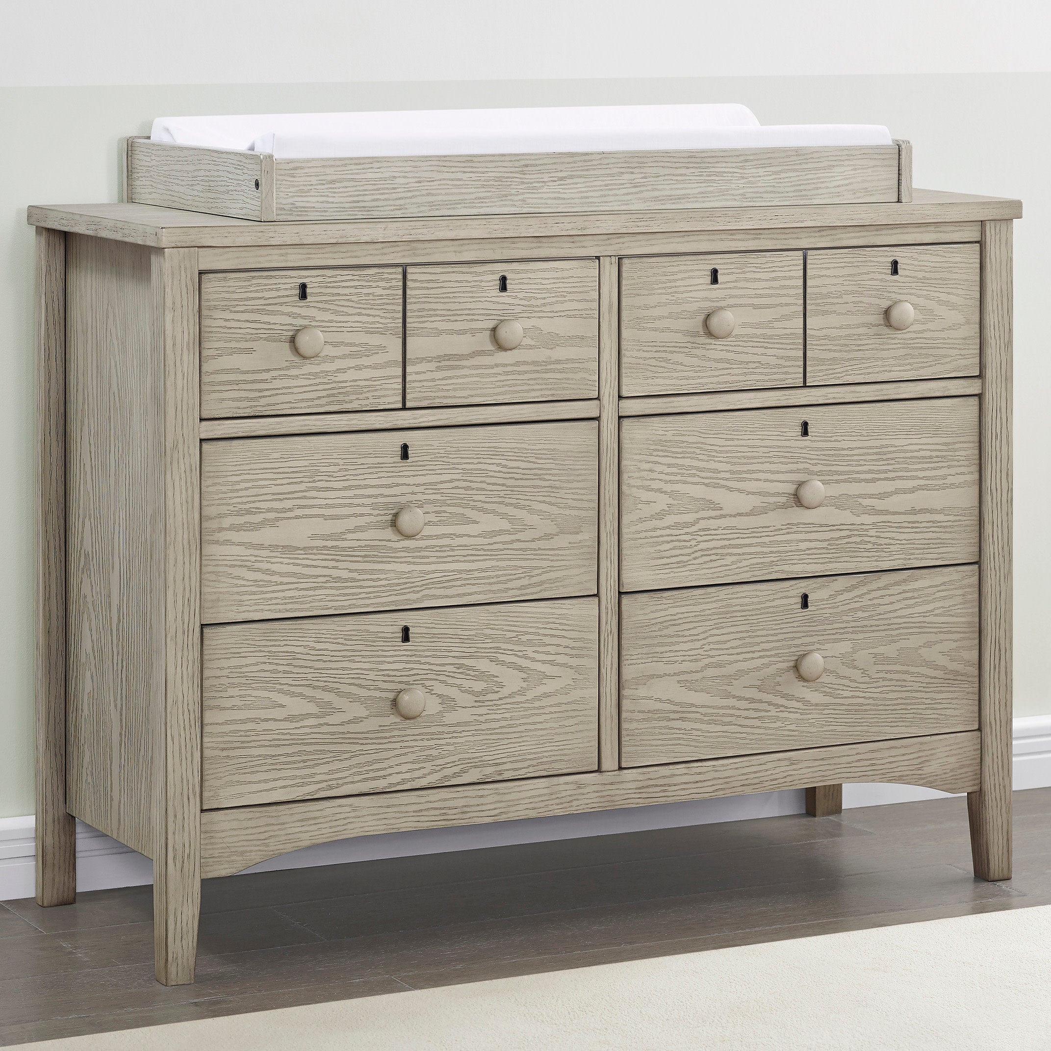 Farmhouse 6 Drawer Dresser with Interlocking Drawers - Solid Wood Bedroom Storage Furniture for Master Bedroom, Guest Room & Nursery Organization