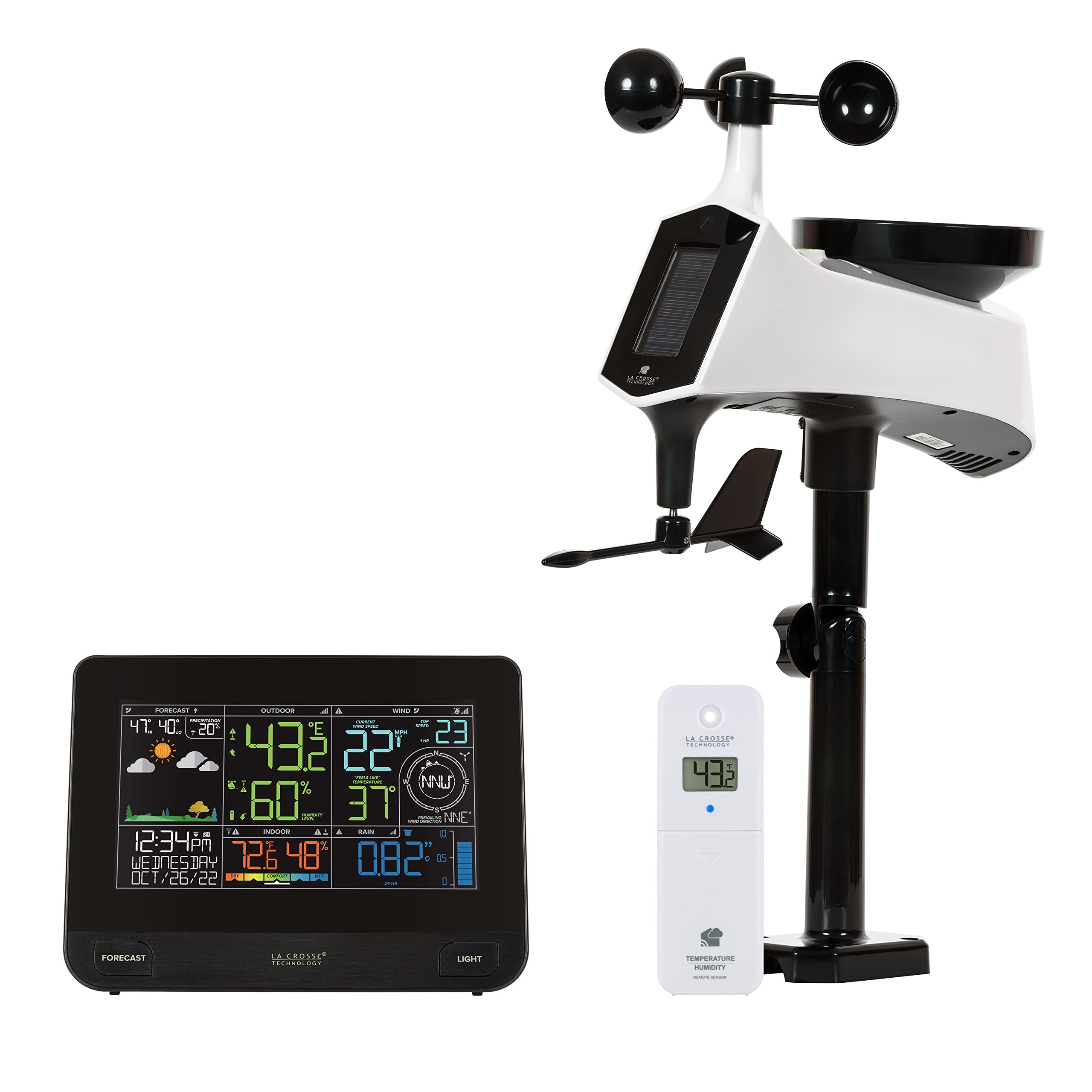 La Crosse V42 PRO AU Professional WIFI Wireless Weather Station - Accurate Indoor Outdoor Temperature Humidity Monitor for Home, Office, Garden & Greenhouse Use
