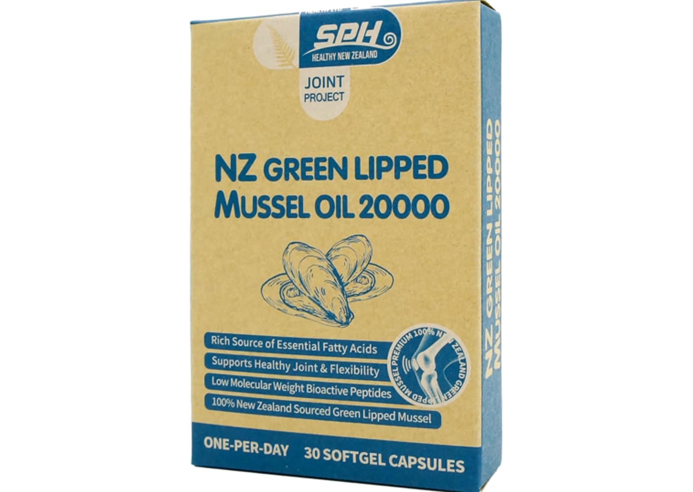 Premium SPH 100% Pure New Zealand Green-Lipped Mussel Oil 20000mg with Krill Oil - 90 Capsules per Bottle (Pack of 3) - Natural Joint Pain Relief & Mobility Support Supplement for Adults - Ideal for Arthritis, Stiffness & Active Lifestyle