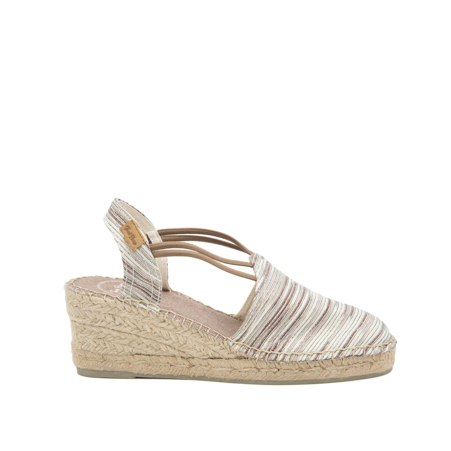 Women's Textile Wedge Espadrille Shoes - Tania ZR Comfortable Summer Sandals for Beach, Vacation & Casual Outings