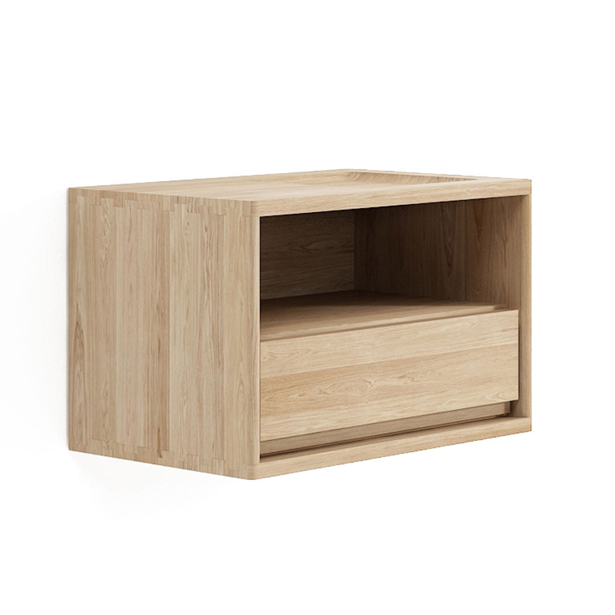 Floating Nightstand with Right Groove - Modern Bedside Table for Small Spaces, Perfect for Bedrooms, Apartments & Dorm Rooms