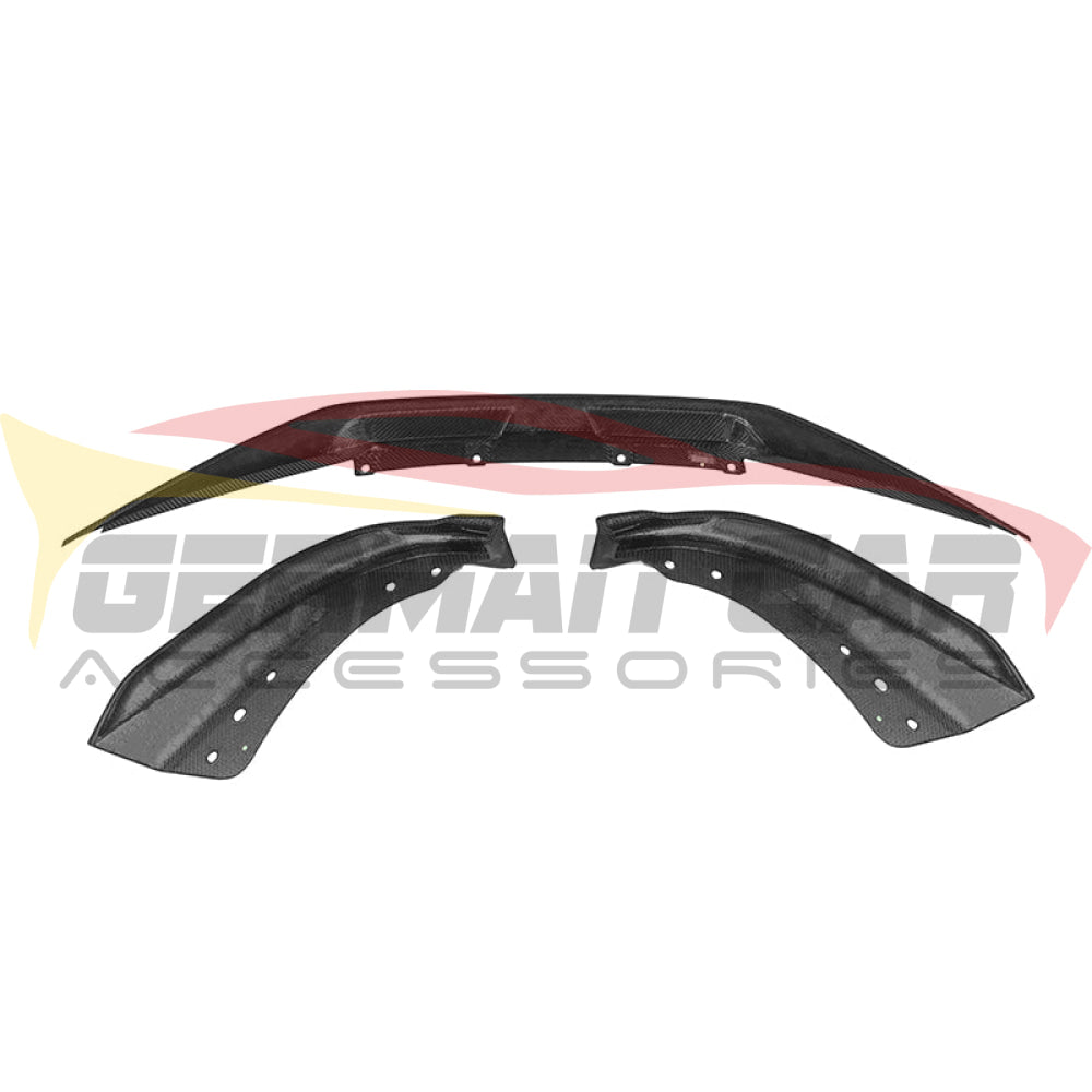 2021-2023 BMW 4 Series G22/G23 Carbon Fiber S-Style 3-Piece Front Lip Spoiler - Aggressive Styling for Enhanced Aerodynamics & Street Racing Look