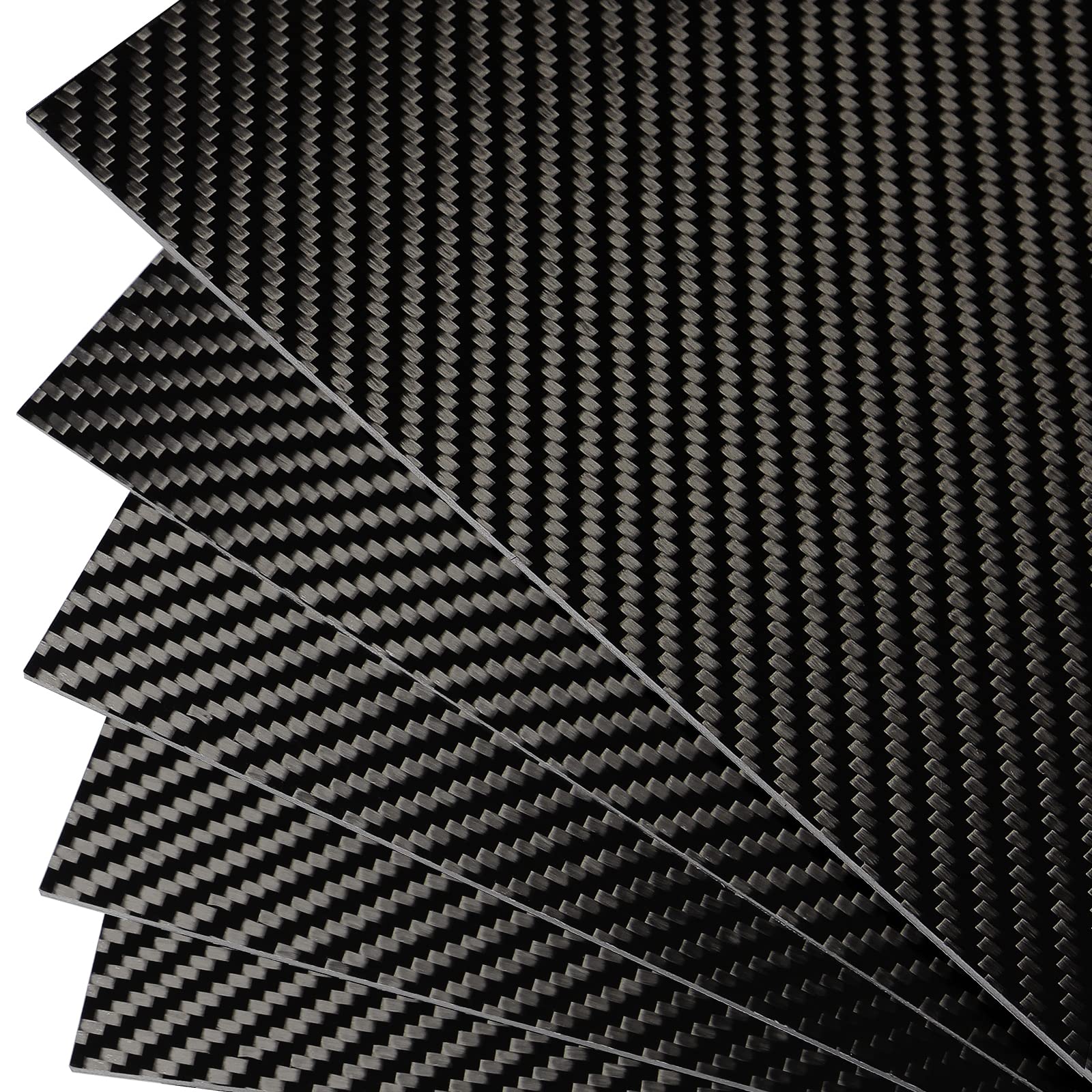 Premium 3K Twill Weave Carbon Fiber Sheet - 500x600mm (1.0mm-6.0mm Thickness Options) - 100% Matte Finish Carbon Fiber Laminate Panel for Automotive, Aerospace & DIY Projects