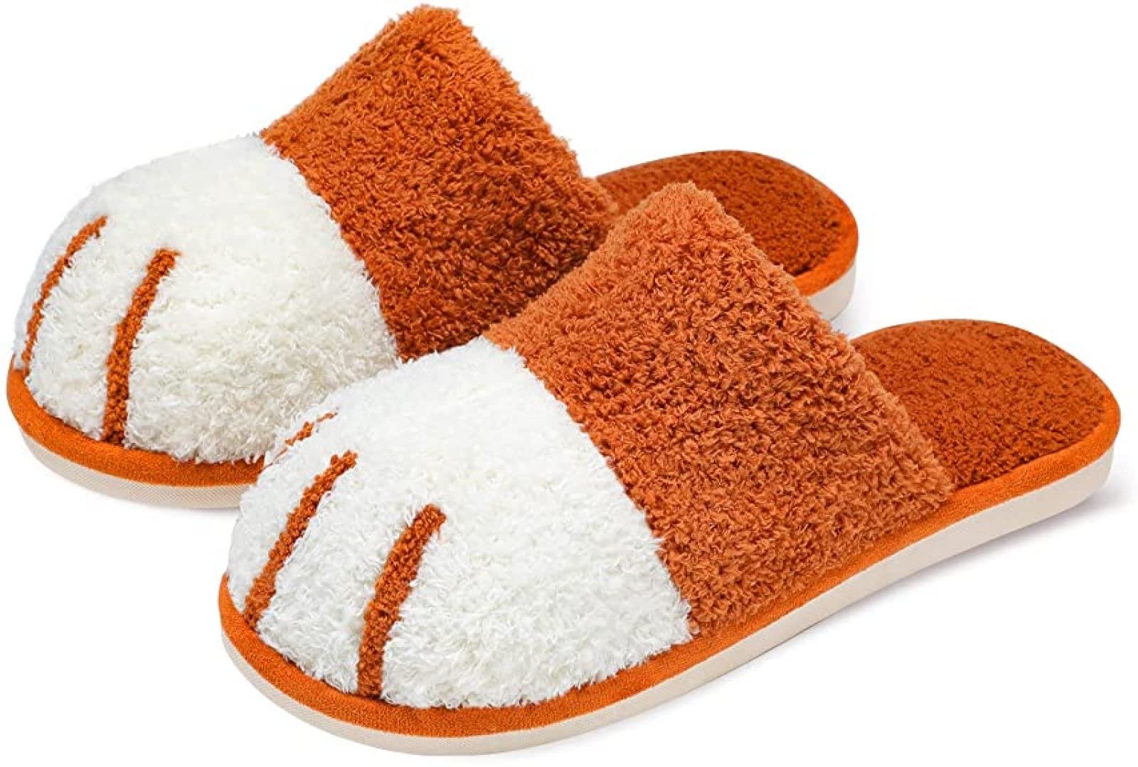 Women's Plush Cat Paw Slippers - Soft & Warm Indoor House Shoes for Winter - Cozy Home Wear for Relaxing, Lounging & Cold Weather Comfort