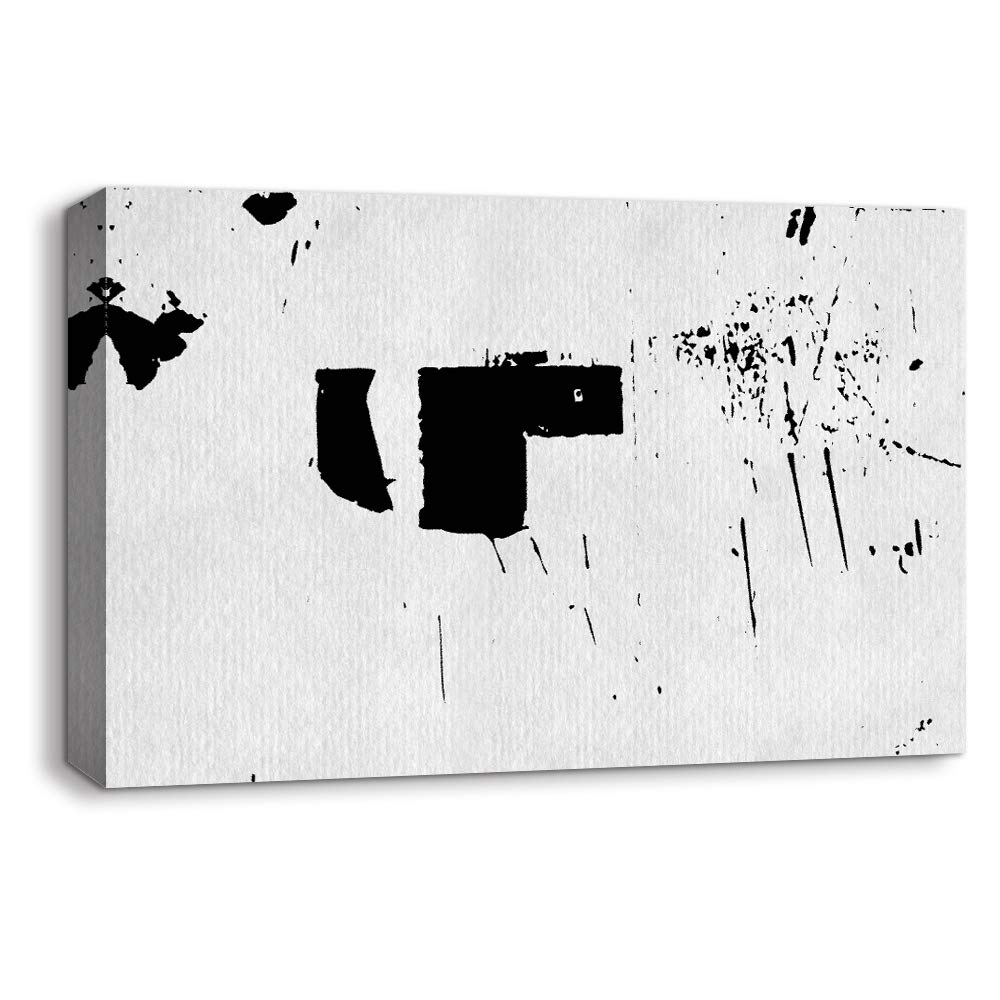 Wall26 Rustic Ink Canvas Wall Art - 32x48 Inches Framed Print, Modern Home Decor for Bedroom, Living Room, Office & Dining Area