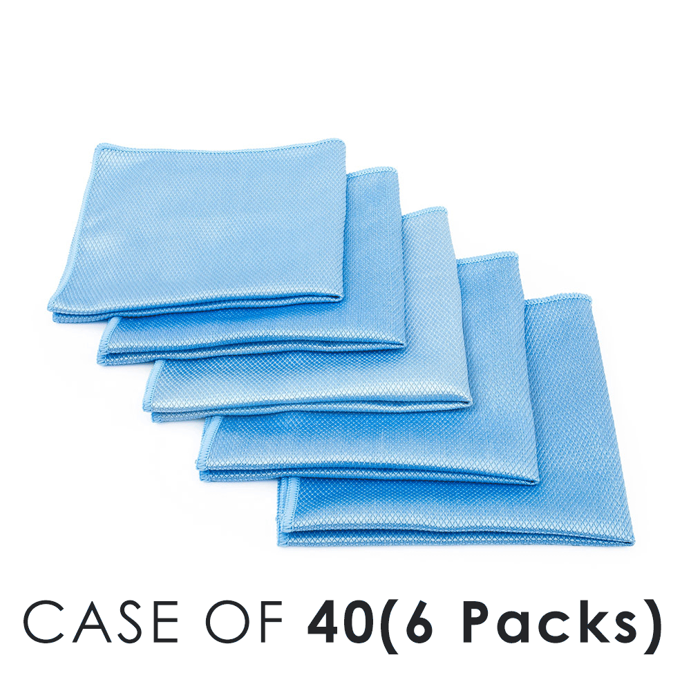 Premium Diamond Weave Glass & Window Cleaning Towel Case - Ultra Absorbent Microfiber Cloths for Streak-Free Shine - Perfect for Cars, Mirrors, and Household Windows