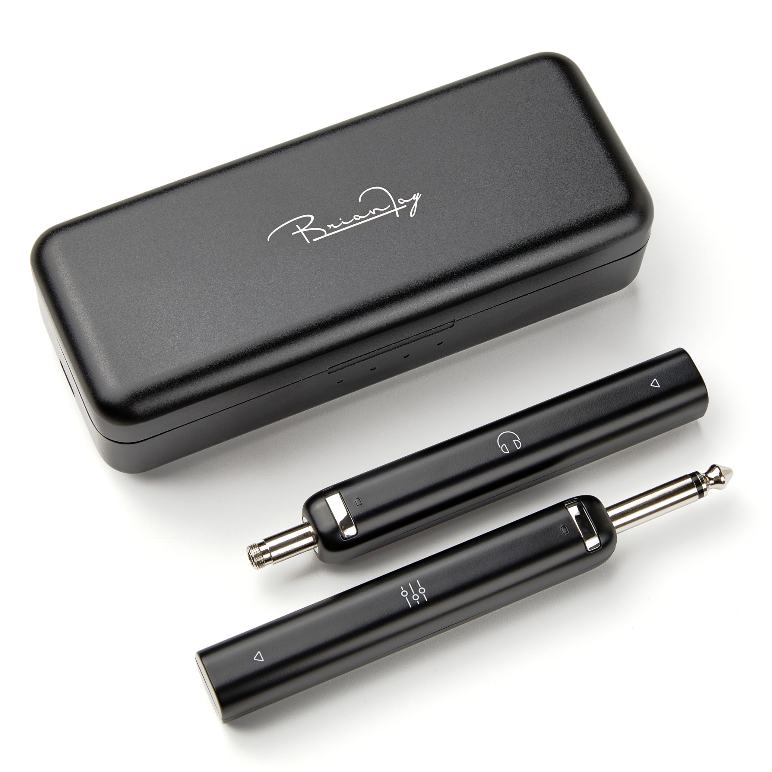 Rechargeable Wireless Lollipop Monitor - 30-Hour Battery Life UHF Band Transmitter & Receiver for In-Ear Headphones - Ideal for Studio Recording, Band Rehearsals & Live Performances (Black) (BF1-MON)