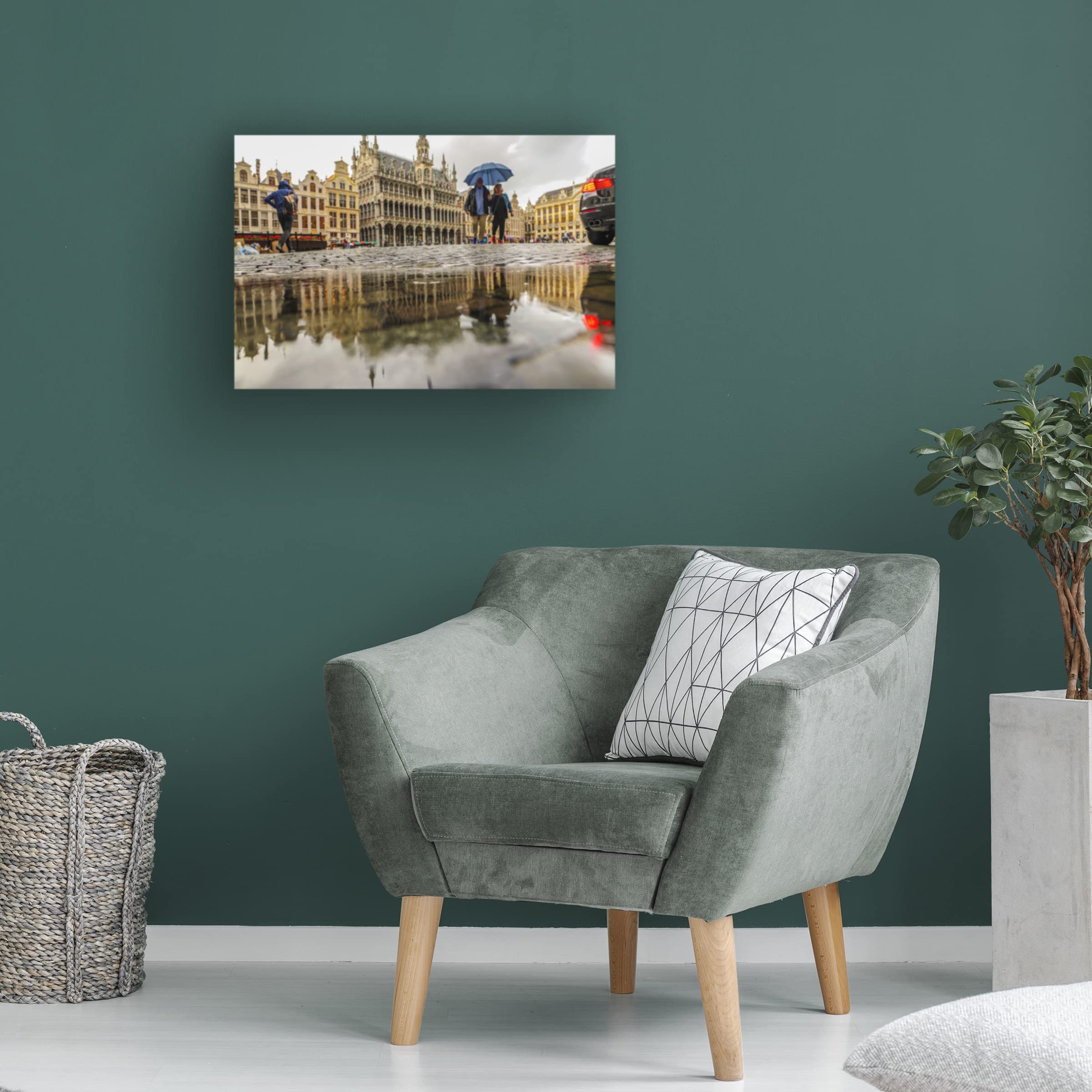 Ben Heine 'Parliament Reflection' Canvas Wall Art Print - Modern Office & Home Decor, Living Room & Bedroom Wall Art