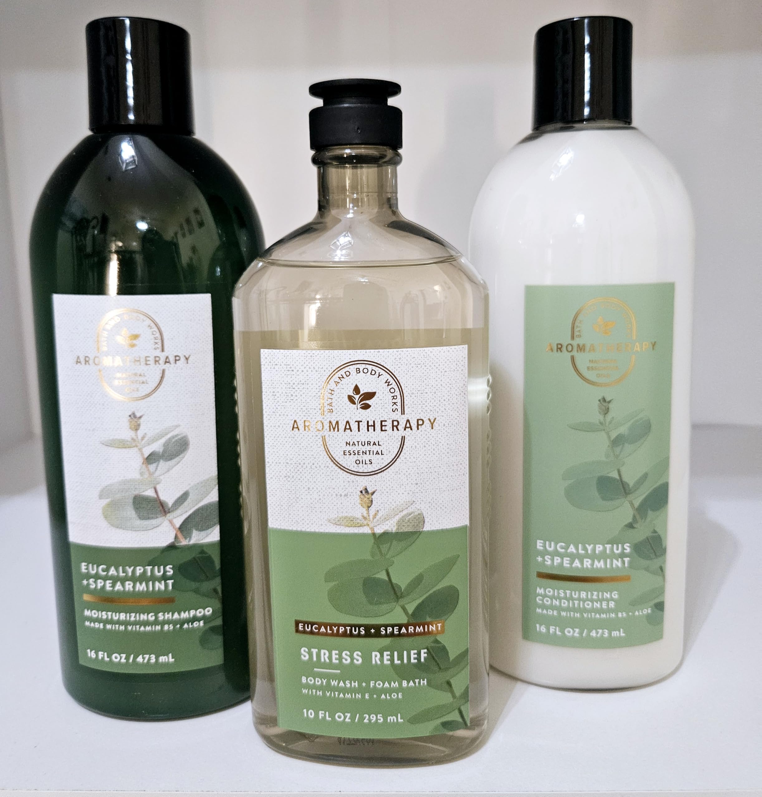 Eucalyptus Spearmint Aromatherapy Gift Set - 6 Piece Bath & Body Collection with Shampoo, Conditioner, Body Wash, Cream, Lotion & Essential Oil Mist - Perfect for Holidays, Spa Days & Self-Care Relaxation