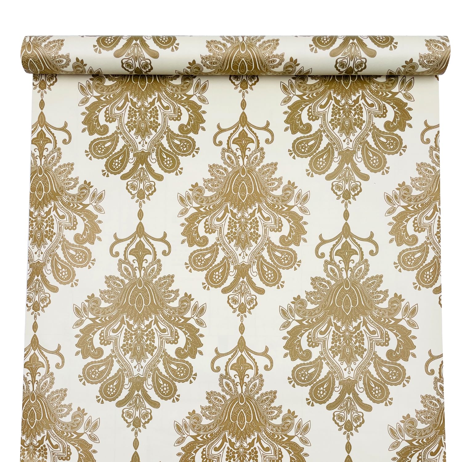 Premium Gold Damask Self-Adhesive Shelf Liner - 17.7