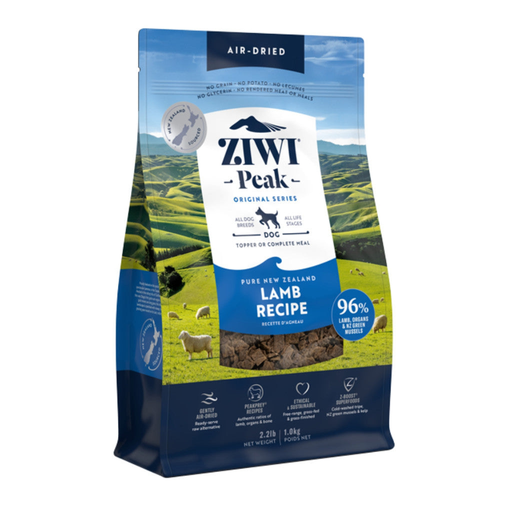 ZIWI Peak Air Dried Dog Food - 1kg Grain-Free Protein Rich Topper or Complete Meal - Venison, Lamb, Beef, Mackerel & Chicken Flavors - Perfect for Small & Large Dogs, Training Treats or Daily Nutrition