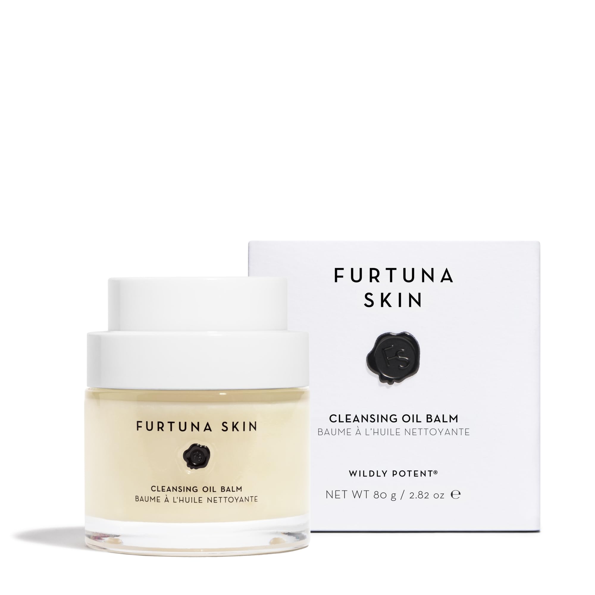 Furtuna Skin Cleansing Oil Balm - Vegan Makeup Remover & Face Moisturizer with Olive Oil & Organic Wild Plants, 80g | Gentle Cleansing for Dry & Sensitive Skin, Perfect for Nighttime Skincare Routine