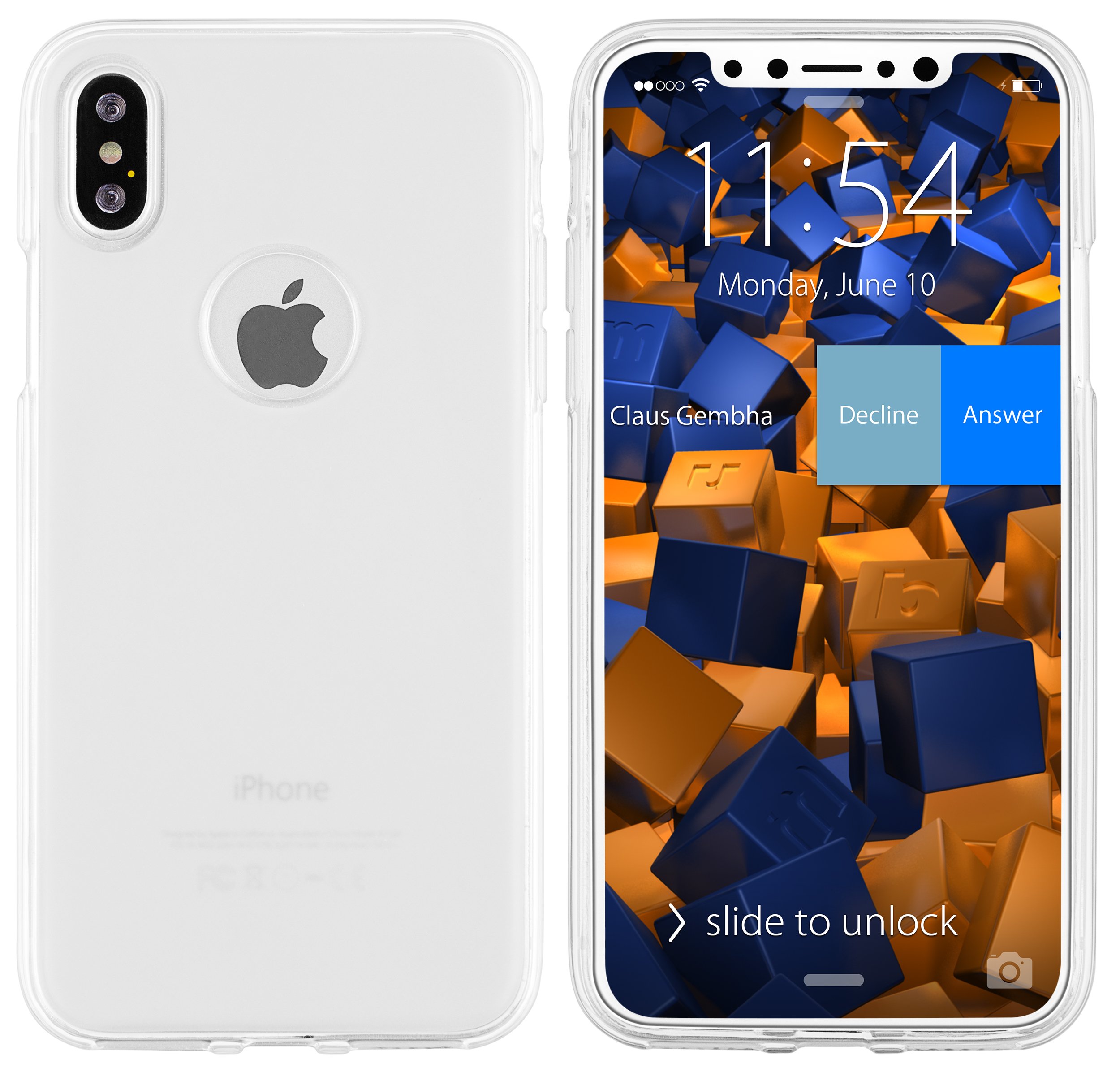 mumbi iPhone 7/8手机壳 防滑双握把设计 黑色 适用于日常通勤与户外活动