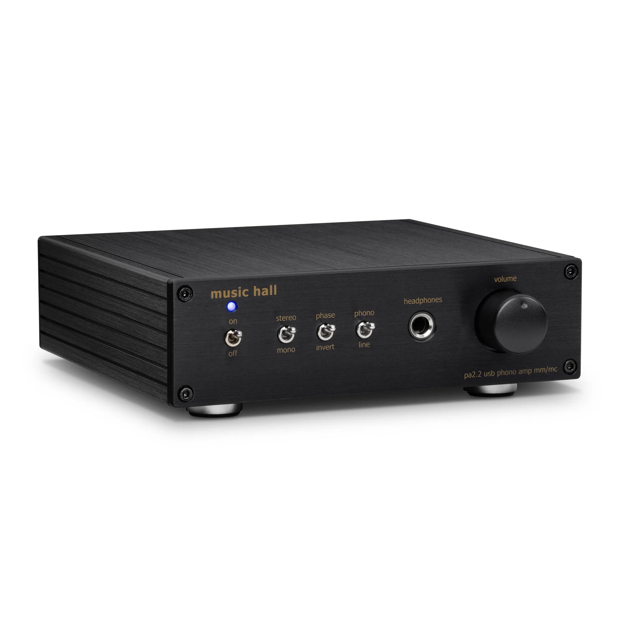 Music Hall PA2.2 Phono Preamplifier with A2D Converter & Headphone Amp - Perfect for Vinyl Record Players & Home Audio Systems